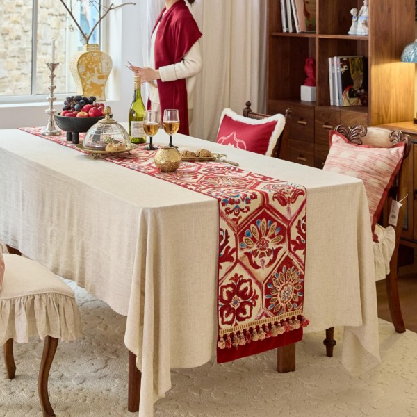 Geometric Totem Table Runner
