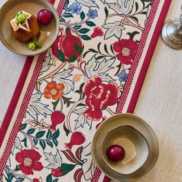 Bohemian floral table runner