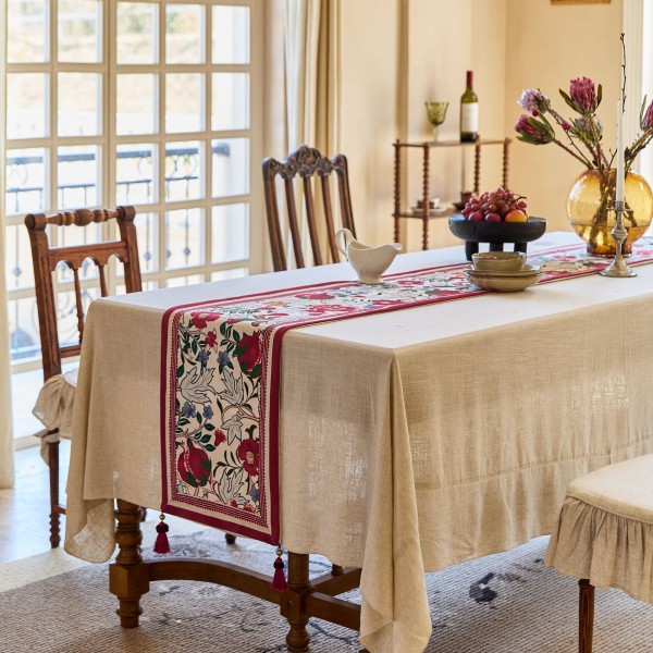 Bohemian floral table runner