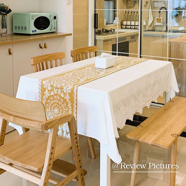 Simple embroidered table runner
