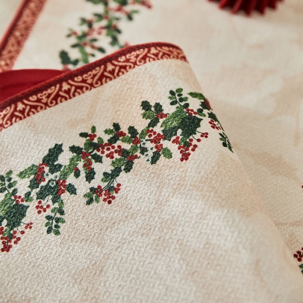Holly Berry Print Table Runner