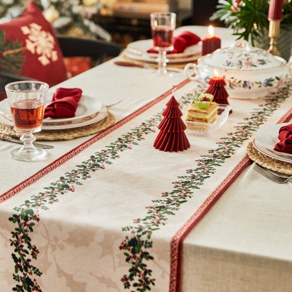 Holly Berry Print Table Runner