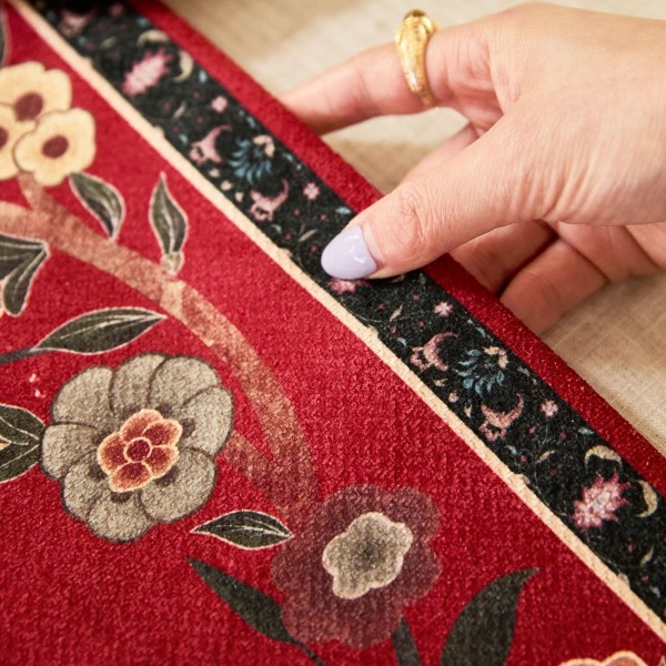 Snake and Floral Table Runner