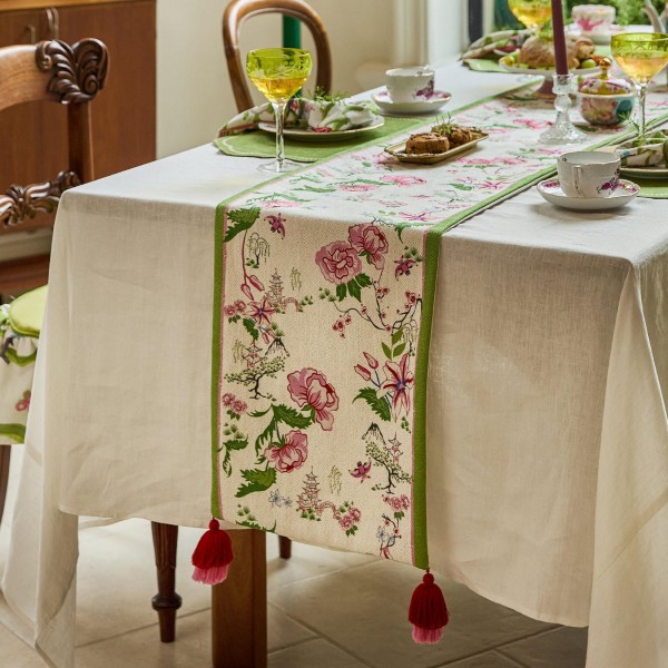 Beautiful Peony Table Runner