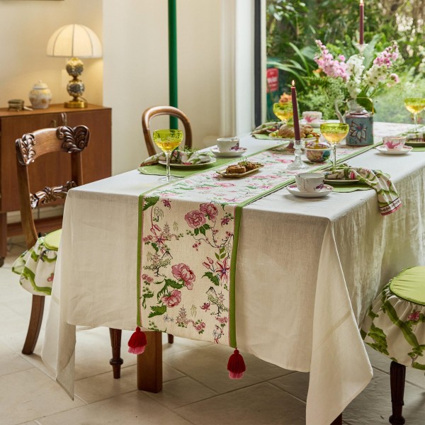 Beautiful Peony Table Runner