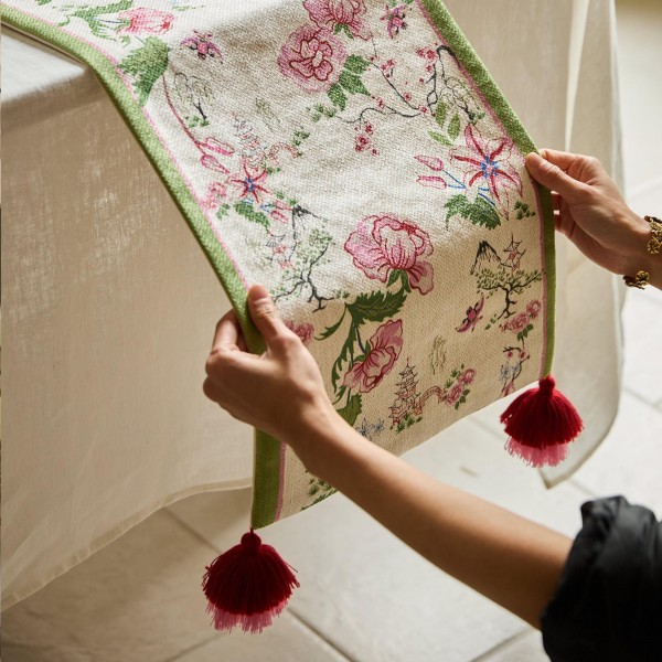 Beautiful Peony Table Runner