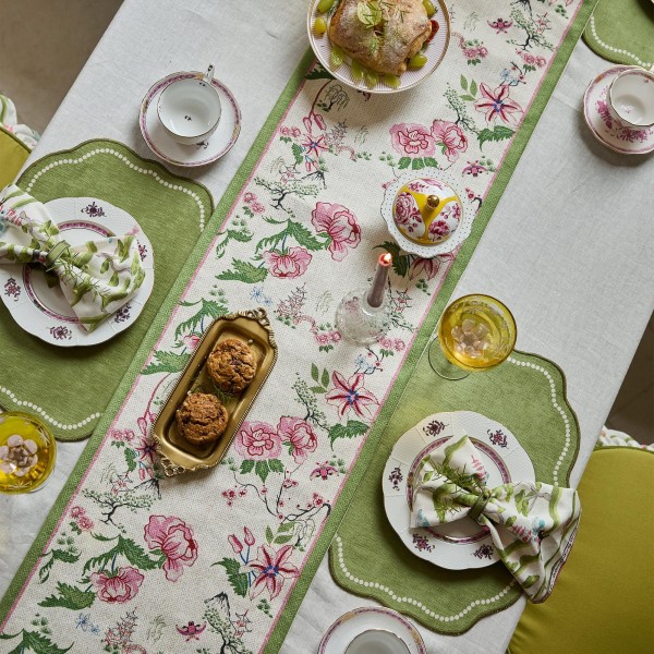 Beautiful Peony Table Runner