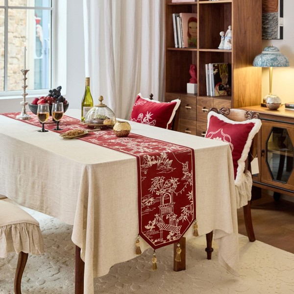 Oriental Red Table Runner