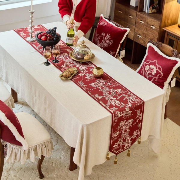 Oriental Red Table Runner